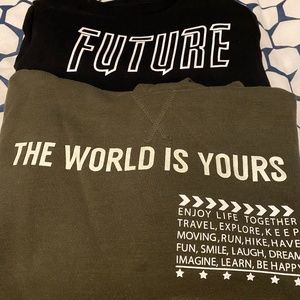 Hooded Sweater and Crewneck Sweater